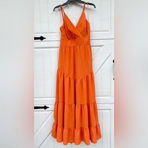 Crown & Ivy orange maxi dress